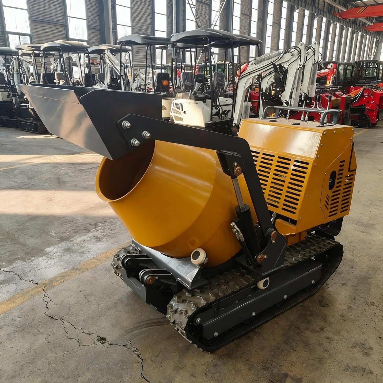 automatic cement mixer review,automatic cement mixer pros cons,crawler concrete mixer worth buying,best heavy duty cement mixer,cement mixer with loading shovel vs alternatives,should I buy an automatic cement mixer unboxing and complete package contents