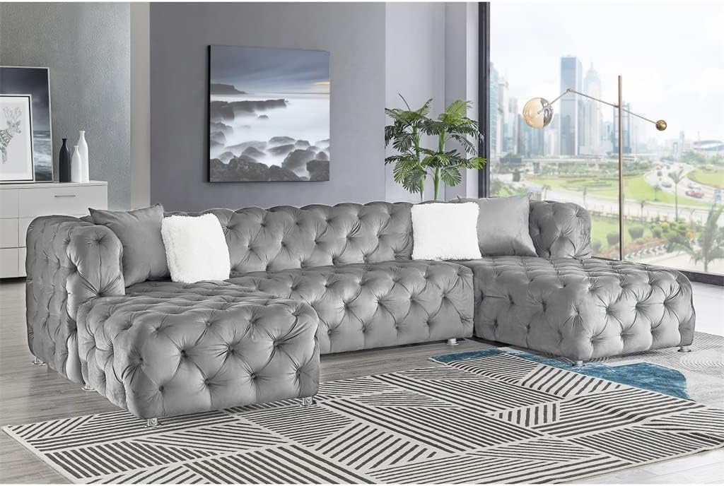 DUYHBAWRS U-shaped sofa review,U-shaped sofa review and rating,is DUYHBAWRS sofa worth buying,velvet sectional review pros cons,U-shaped modular sofa honest review,DUYHBAWRS sectional sofa review verdict unboxing and complete package contents