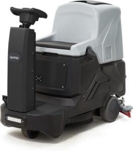 Image 1 of Dapper Supply ride-on floor scrubber review