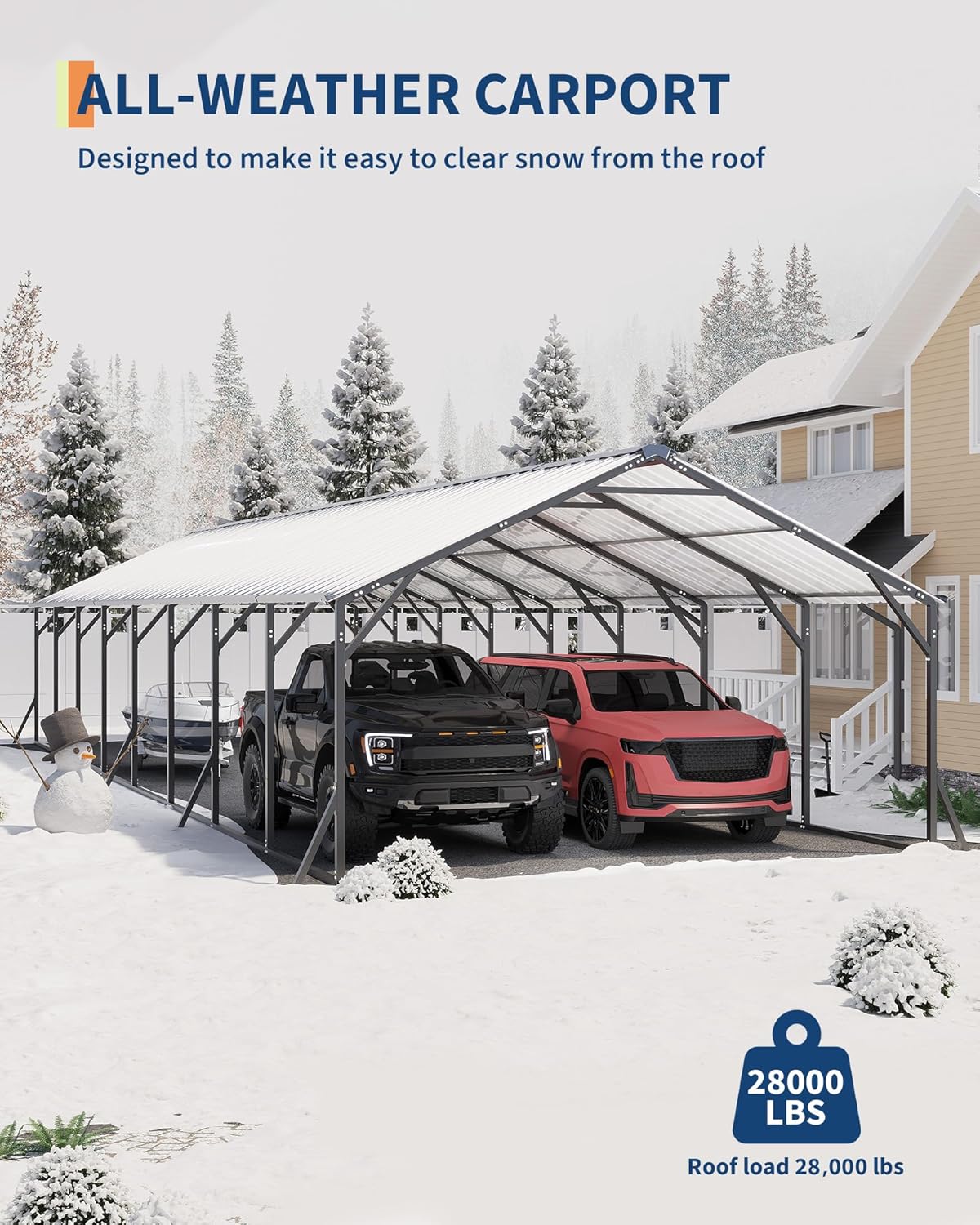 GarveeLife metal carport review unboxing showing galvanized steel panels and frame pieces from the 15 boxes