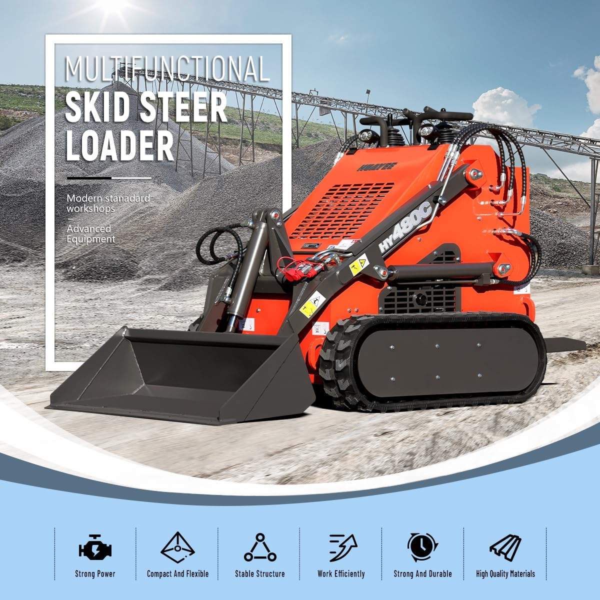 Step-by-step guide for HUAYEE HY480C mini skid steer review,HY480C mini skid steer pros cons,best mini skid steer for money,HUAYEE skid steer worth buying,stand-on mini skid steer vs alternatives,should I buy HUAYEE HY480C - complete tutorial