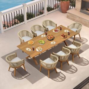 Image 1 of PURPLE LEAF 9 Piece Patio Dining Set review