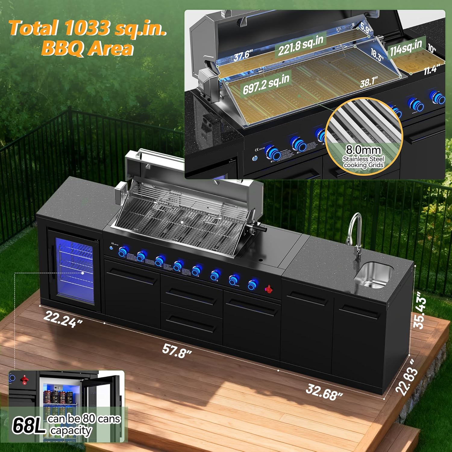 VESTIVIUM outdoor kitchen review, VESTIVIUM outdoor kitchen pros cons, best modular outdoor kitchen, VESTIVIUM 112 grill worth buying, 8 burner outdoor kitchen review, all-in-one outdoor kitchen vs modular unboxing and complete package contents
