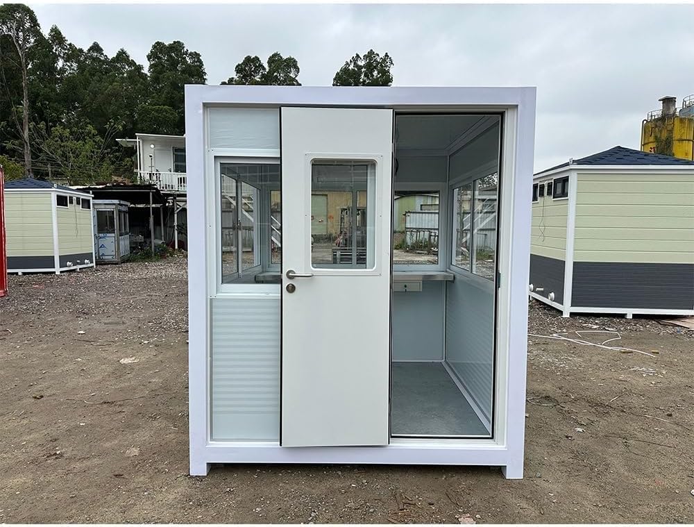 guard booth with AC and heating, best security booth with AC, portable guardhouse with heating, buy guard shack with climate control, security booth pros cons, outdoor office with AC and heater unboxing and complete package contents