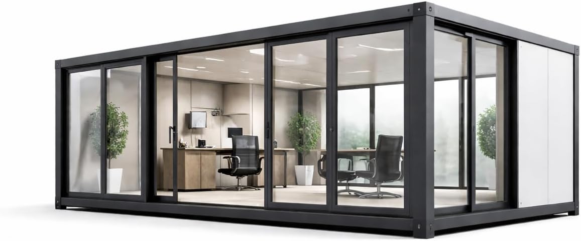 modular office cabin worth it,should I buy modular office cabin,modular office cabin pros cons,portable prefab workspace unit review,best outdoor site office cabin,expandable office cabin vs alternatives unboxing and complete package contents