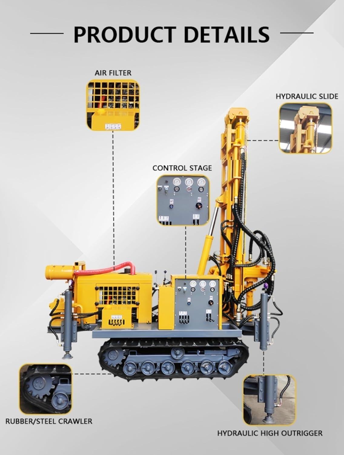 tracked hydraulic water air drilling rig,dual power well drilling rig,geothermal drilling rig for sale,hydraulic water air rig pros cons,best tracked drilling rig,should I buy a dual power drilling rig unboxing and complete package contents