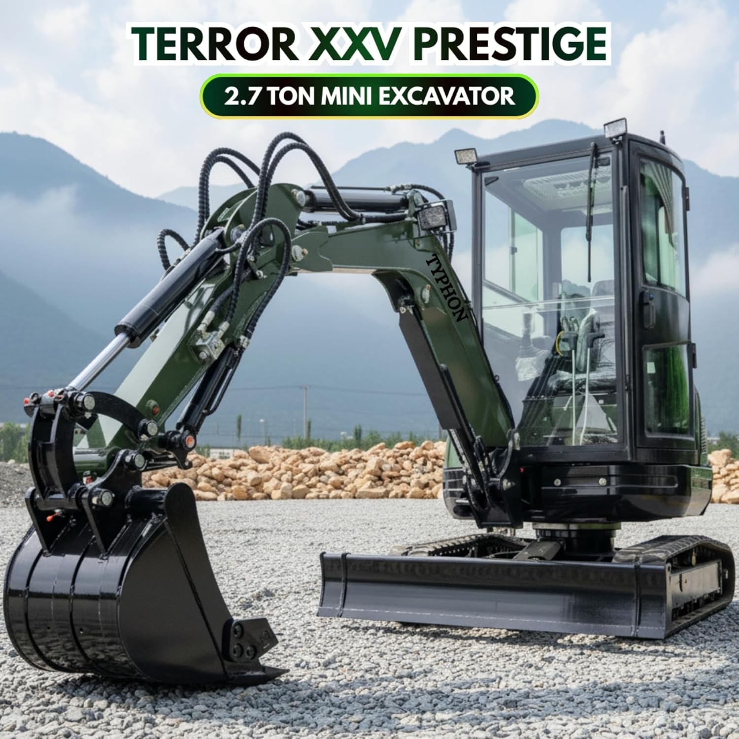 typhon terror xxv review,typhon terror xxv mini excavator,typhon terror xxv diesel excavator,typhon terror xxv vs kubota,is typhon terror xxv worth buying,typhon terror xxv enclosed cab unboxing and complete package contents