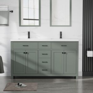 Image 1 of LUCKWIND 60 inch bathroom vanity review